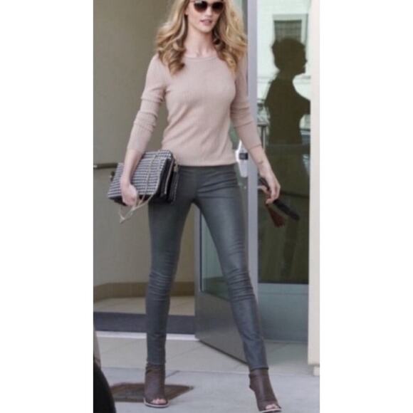 HELMUT by Helmut Lang Elastic Leggings High Gloss (Halo) Quake Size 28 NWT - Picture 4 of 16